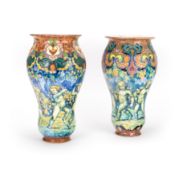 Pair of majolica vases by José Jorge Guardiola Bonet