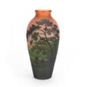 Edmund Rigot (1885 St.Louis - 1946 Colmar) Glass vase