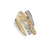 Bicolor diamond ring