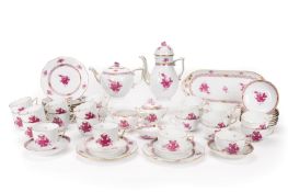 Herend coffee and tea service 'Apponyi purple'