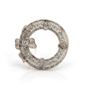 Art deco diamond brooch