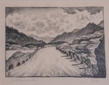 Strasse nach Maloja entlang des Silsersees