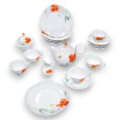 Meissen Teeservice Wilder Mohn