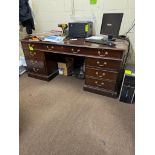 wooden office desk w/ drawers