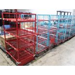 wire shelving stocking carts on casters (4) shelves