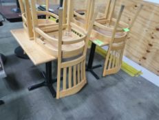 wooden top cafe tables