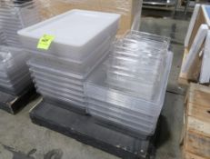 pallet of plastic pans & lids
