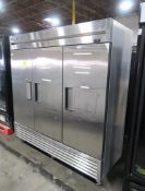 True stainless 3-door refrigerator