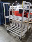 aluminum cooler rack, on casters