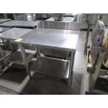 stainless table w/ backsplash & undershelf