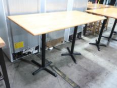 wooden high top table