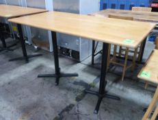 wooden high top table