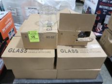 pallet of glass jars, new