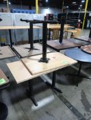 wooden top cafe tables