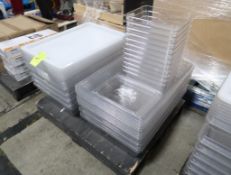 pallet of plastic pans & lids