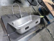 stainless drop-in sink w/ pre-wash faucet