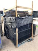 GROUP OF BLACK METRO RACK PARTS