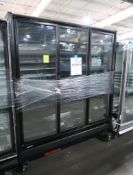 Hill Phoenix medium temp glass door reach-in case, 6' case