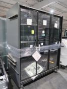 Hill Phoenix medium temp glass door reach-in case, 6' case