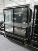 Hill Phoenix medium temp glass door reach-in case, 6' case