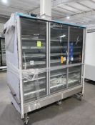 Hill Phoenix medium temp glass door reach-in case, 6' case