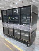 Hill Phoenix medium temp glass door reach-in case, 8' case