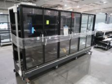 Hill Phoenix medium temp glass door reach-in case, 12' case