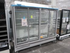 Hill Phoenix medium temp glass door reach-in case, 8' case