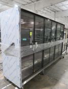 Hill Phoenix medium temp glass door reach-in case, 12' case