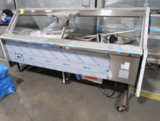 Hill Phoenix slant glass service case, 8' case, missing doors