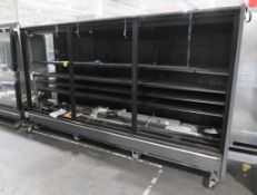 Hill Phoenix medium temp glass door reach-in case, 12' case, no doors