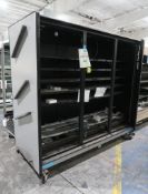 Hill Phoenix low temp glass door reach-in case, doors are missing