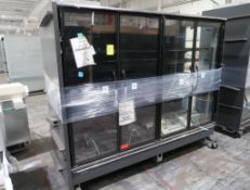 Hill Phoenix medium temp glass door reach-in case, 8' case