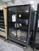 Hill Phoenix medium temp glass door reach-in case, 4' case