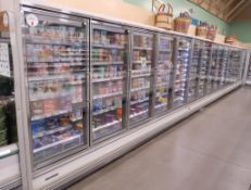 Kysor Warren freezer doors, 15) door run (5+5+5), w/ ele defrost, sold by the door