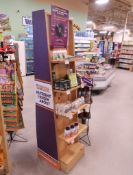 angled wooden merchandiser