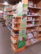 angled wooden merchandiser