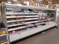 Arneg multi-deck refrigerated case, 16' run (8+8)