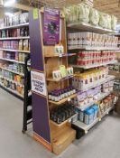 angled wooden merchandiser