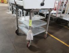 stainless equipment stand, on casters