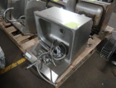 stainless hand sink, wall mount