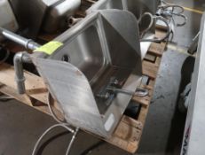 stainless hand sink, wall mount