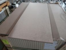 pallet of particle board shelves, 126 qty
