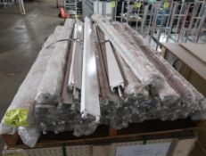 shelving connecting rods, ~70 qty