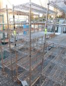 wire shelving unit, on casters