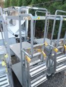 stocking platform w/ shelves