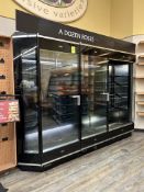 BORGEN FLORAL CASE 2 DOOR, OPEN BAY