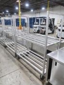 aluminum cooler racks, on casters