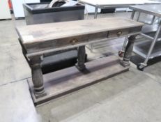 wooden merchandising table w/ drawers
