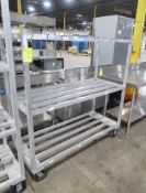 aluminum cooler rack, on casters